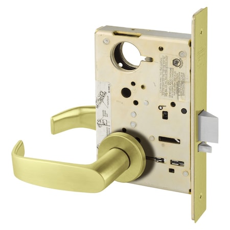 Grade 1 Storeroom Or Closet Mortise Lock, L - Lever, LN - Rose, Field Reversible, Less Cylinder, ASA